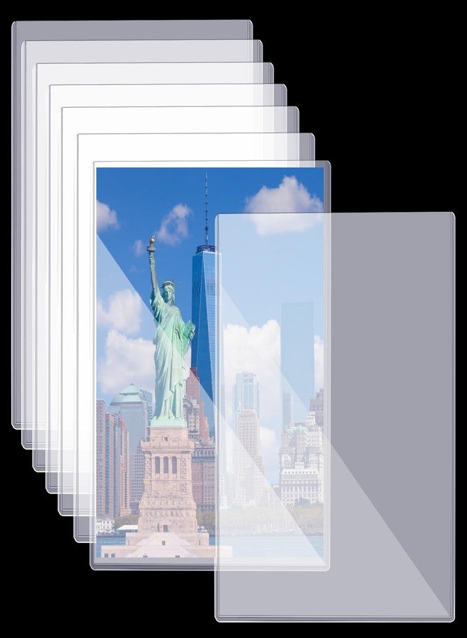 Ysglory 8 1/2" x 11" Rigid Print Protectors Clear Sheet Protectors Hard Plastic Paper Page Magazine Protectors for Collectors Rigid Top Loaders Document Holder Birth Certificate Protector (8) - Image 1